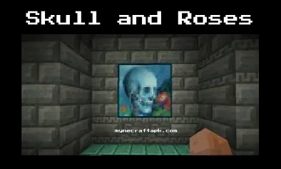 skull and roses minecraft painting