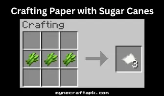 creating paper with sugar canes in minecraft