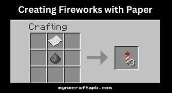 creating fireworks with paper in minecraft